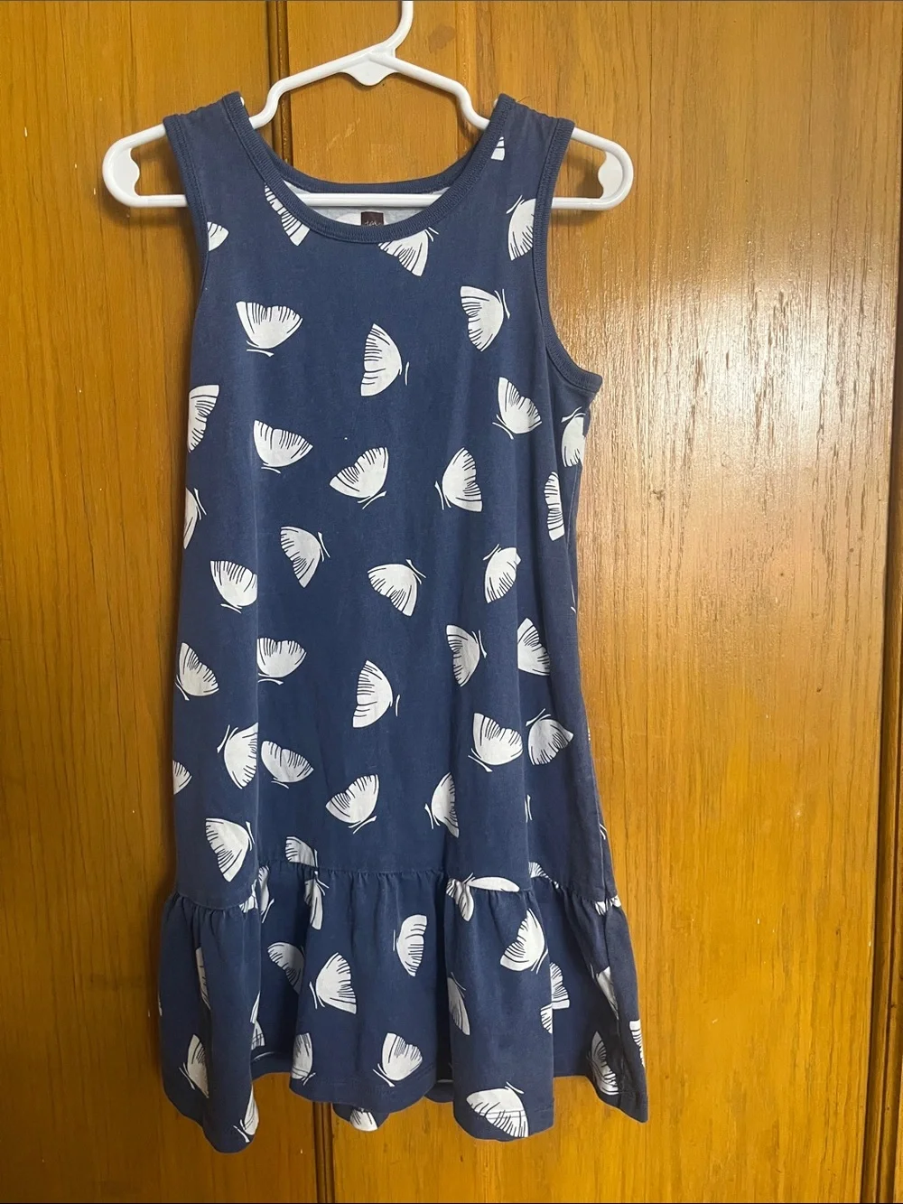 Tea Collection Girls Navy Blue Floral Print Sleeveless Dress size 6